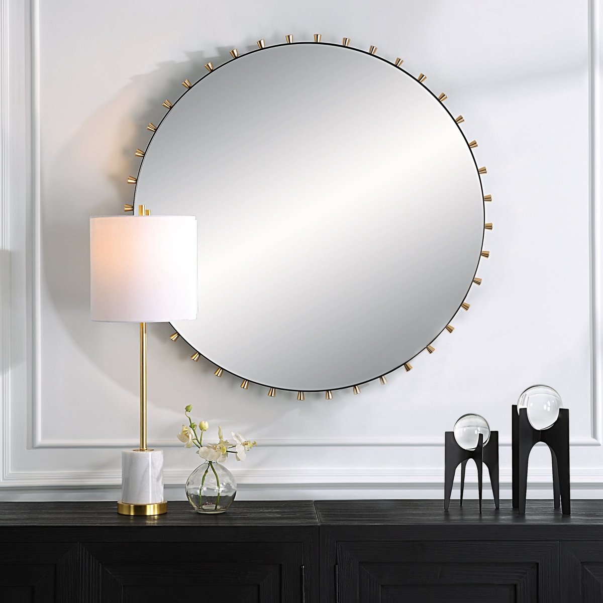 Cosmopolitan Round Mirror - Uttermost - Round Mirrors by Modest Hut