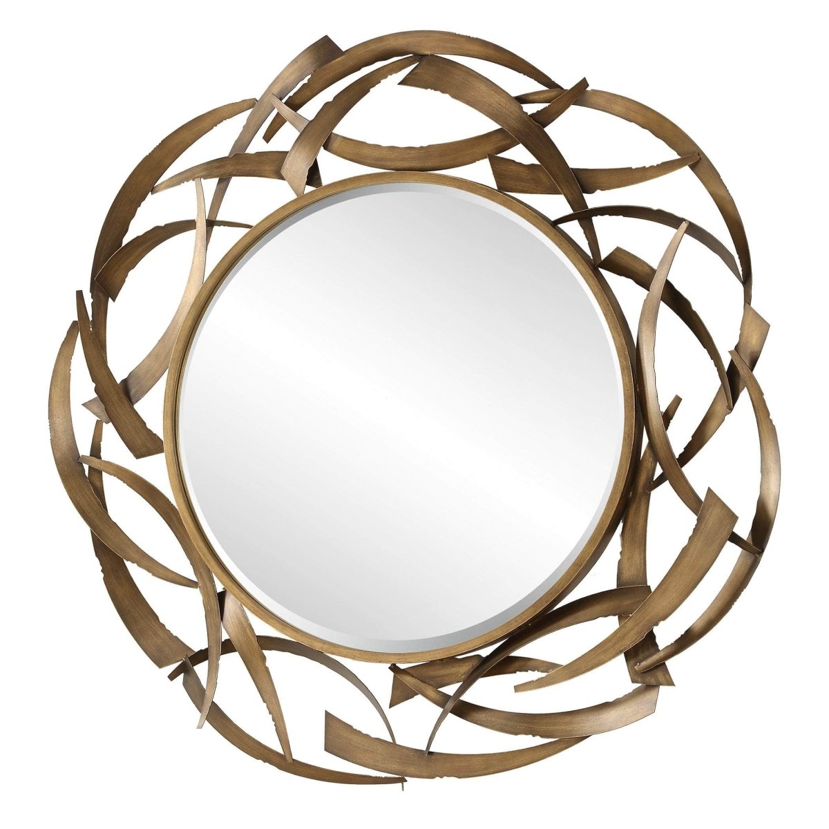 Cutting Edge Bronze Round Mirror - Uttermost - Round Mirrors by Modest Hut