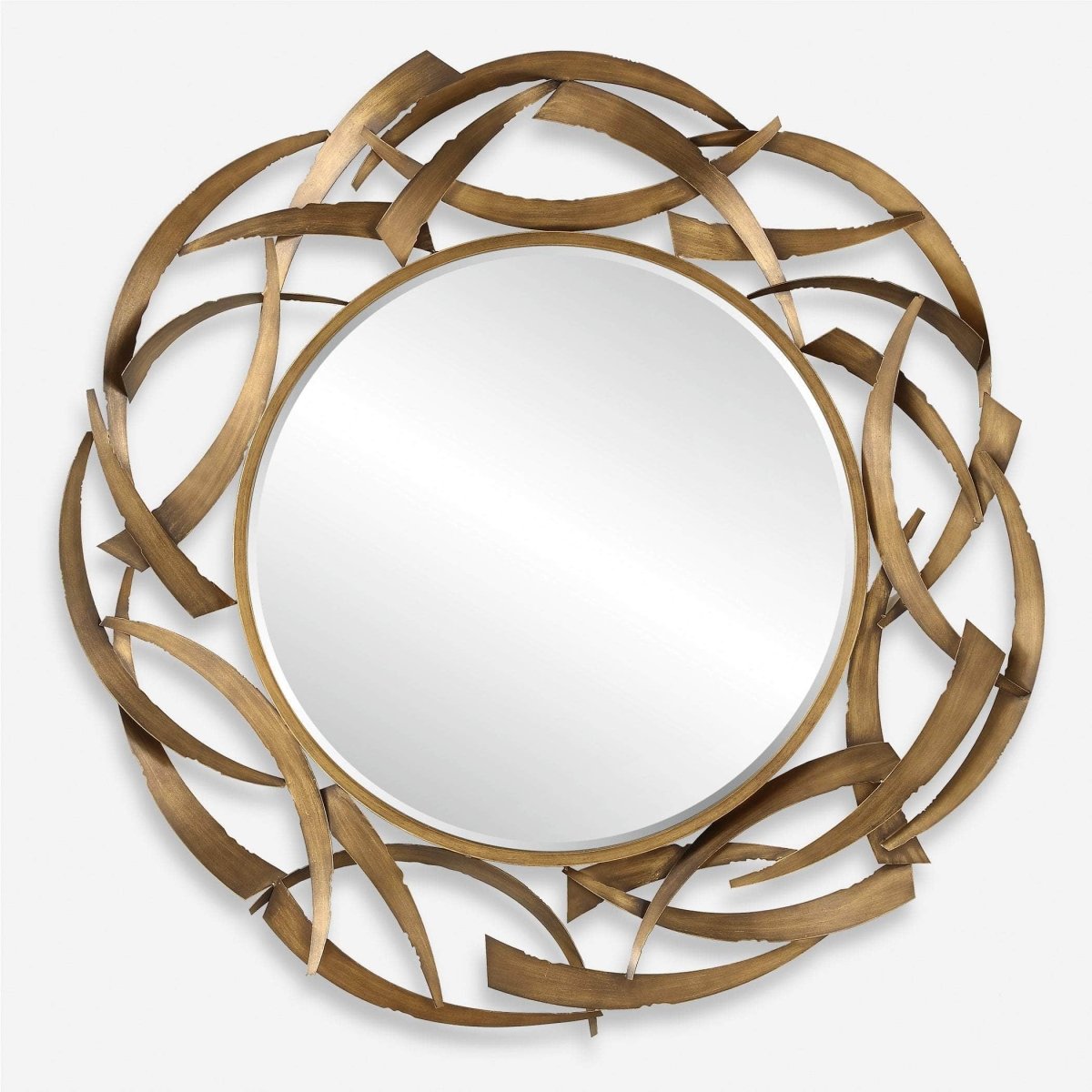 Cutting Edge Bronze Round Mirror - Uttermost - Round Mirrors by Modest Hut