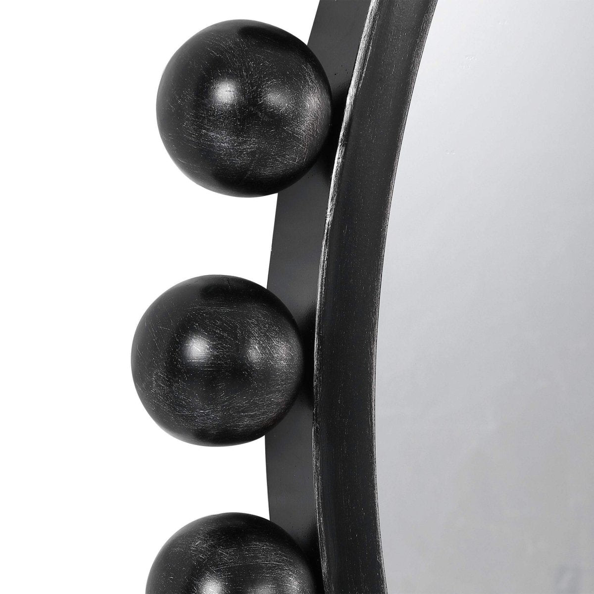 Cyra Black Round Mirror - Uttermost - Round Mirrors by Modest Hut