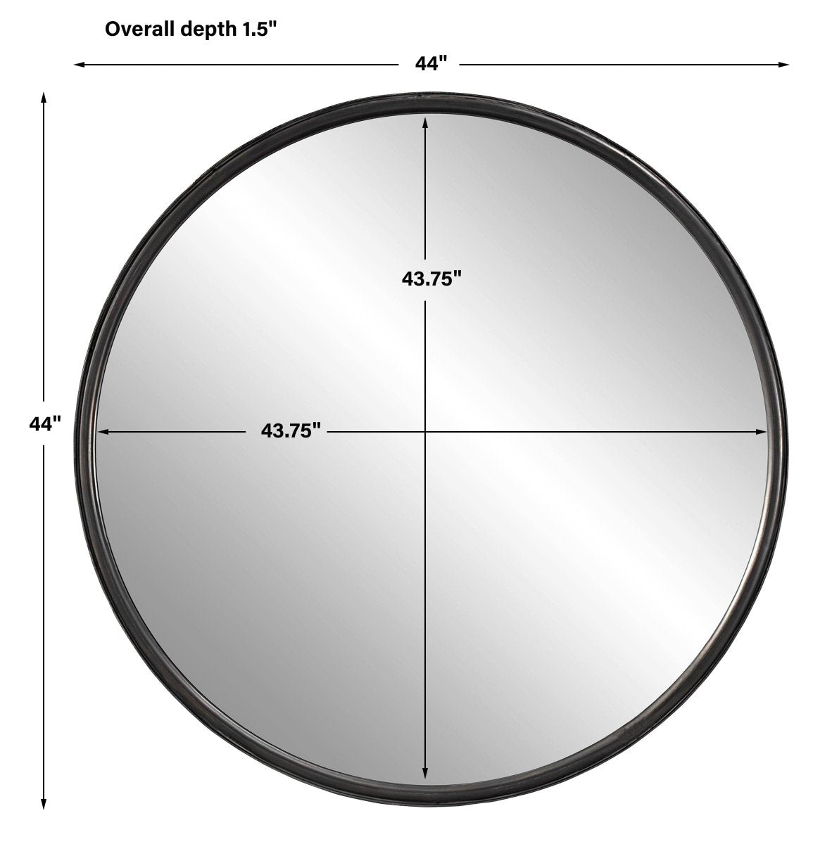 Dawsyn Round Mirror - Uttermost - Round Mirrors by Modest Hut