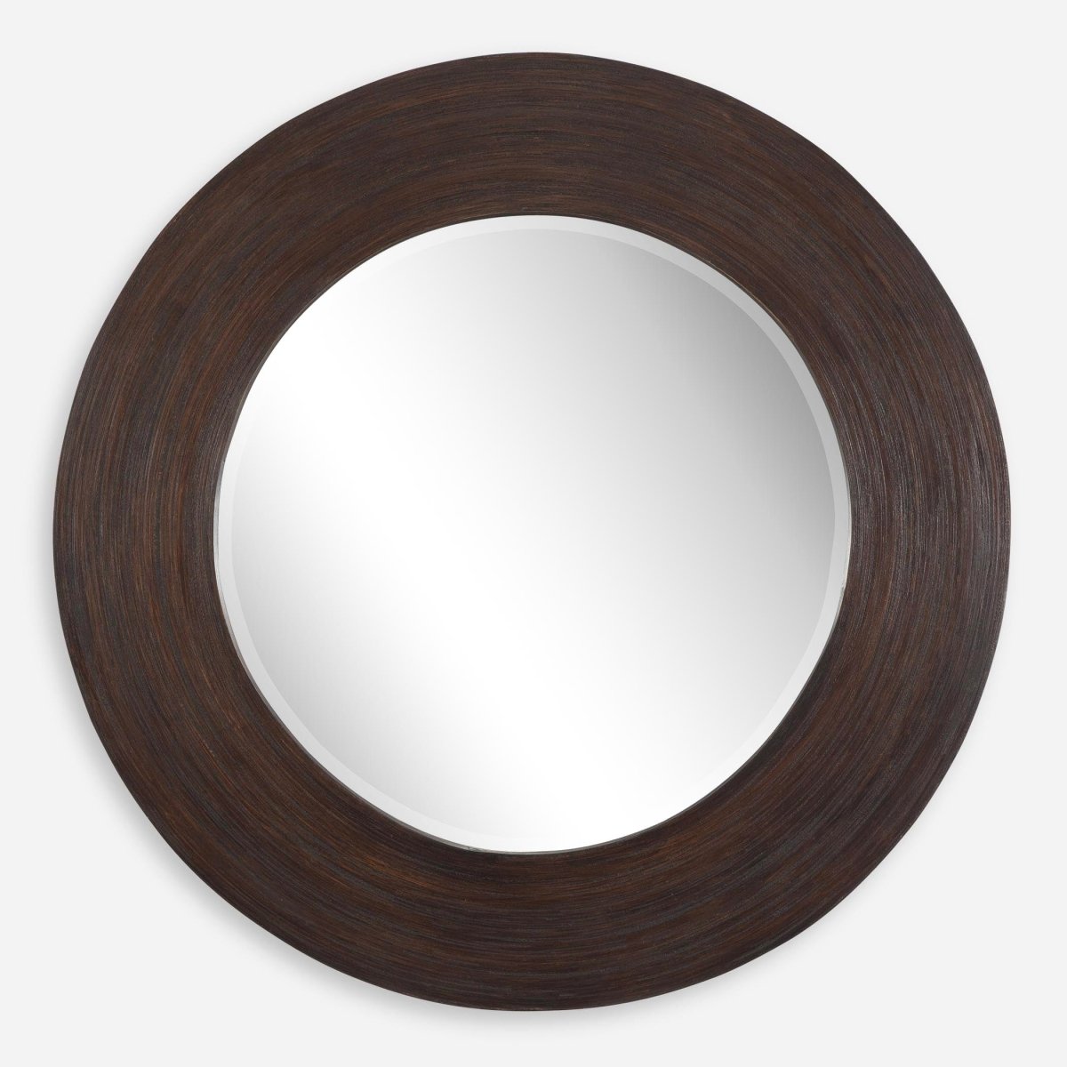 Dutton Dark Walnut Round Mirror - Uttermost - Round Mirrors by Modest Hut