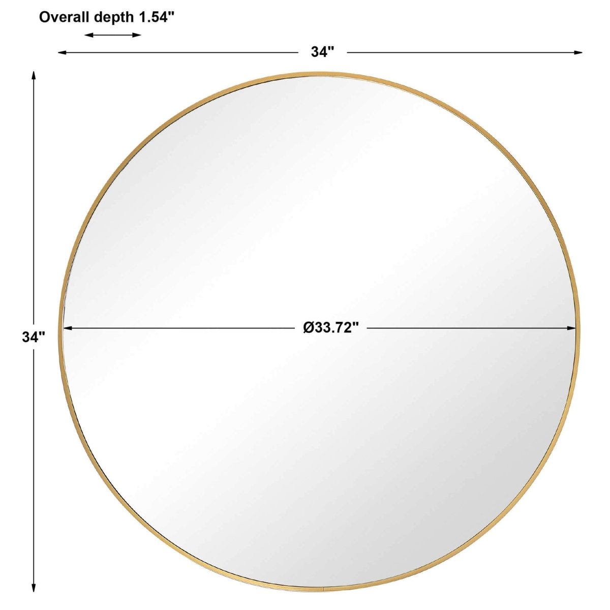 Gold Foy Mirror - Uttermost - Round Mirrors by Modest Hut