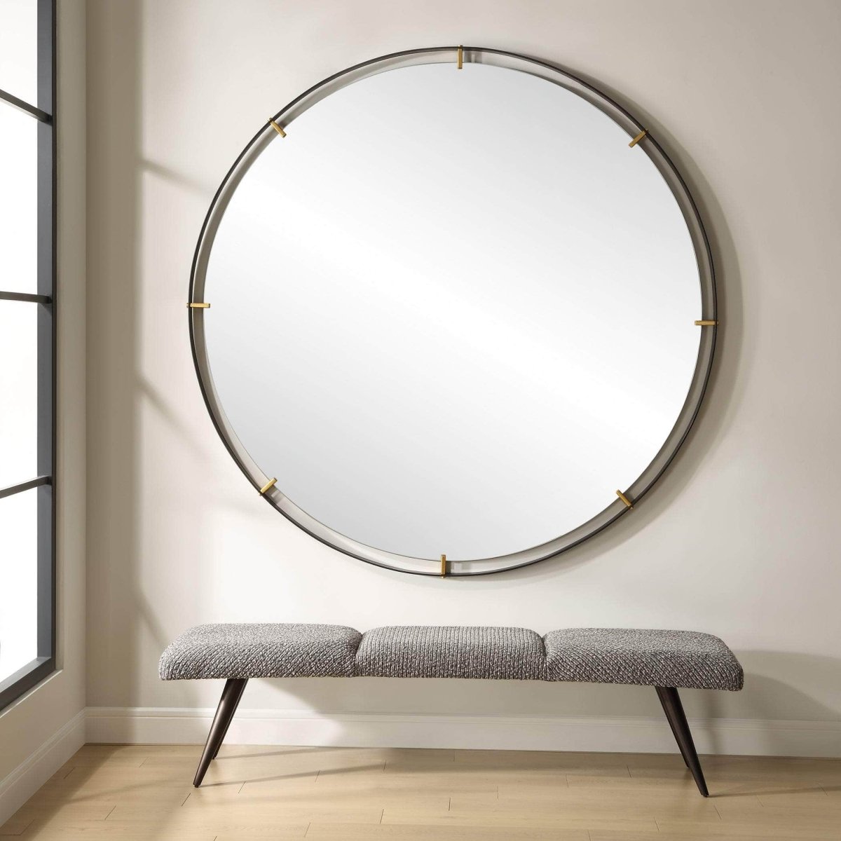 Grand Pendulum Round Mirror - Uttermost - Round Mirrors by Modest Hut