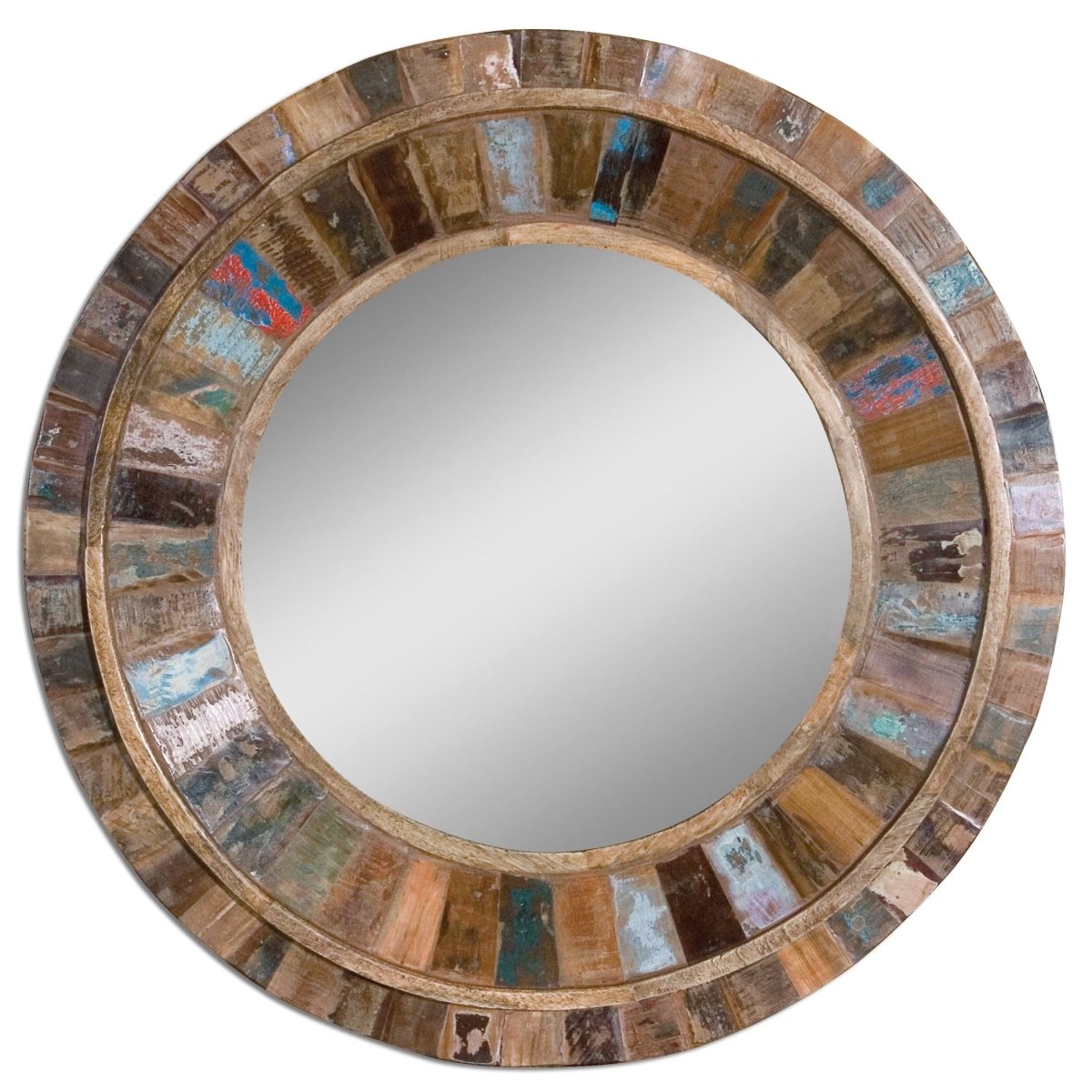 Jeremiah Round Wood Mirror - Uttermost - Round Mirrors by Modest Hut