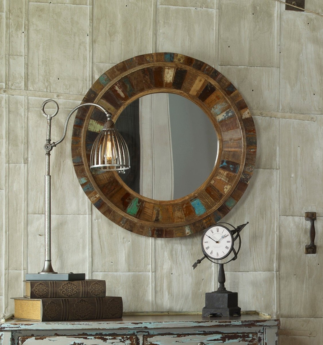 Jeremiah Round Wood Mirror - Uttermost - Round Mirrors by Modest Hut