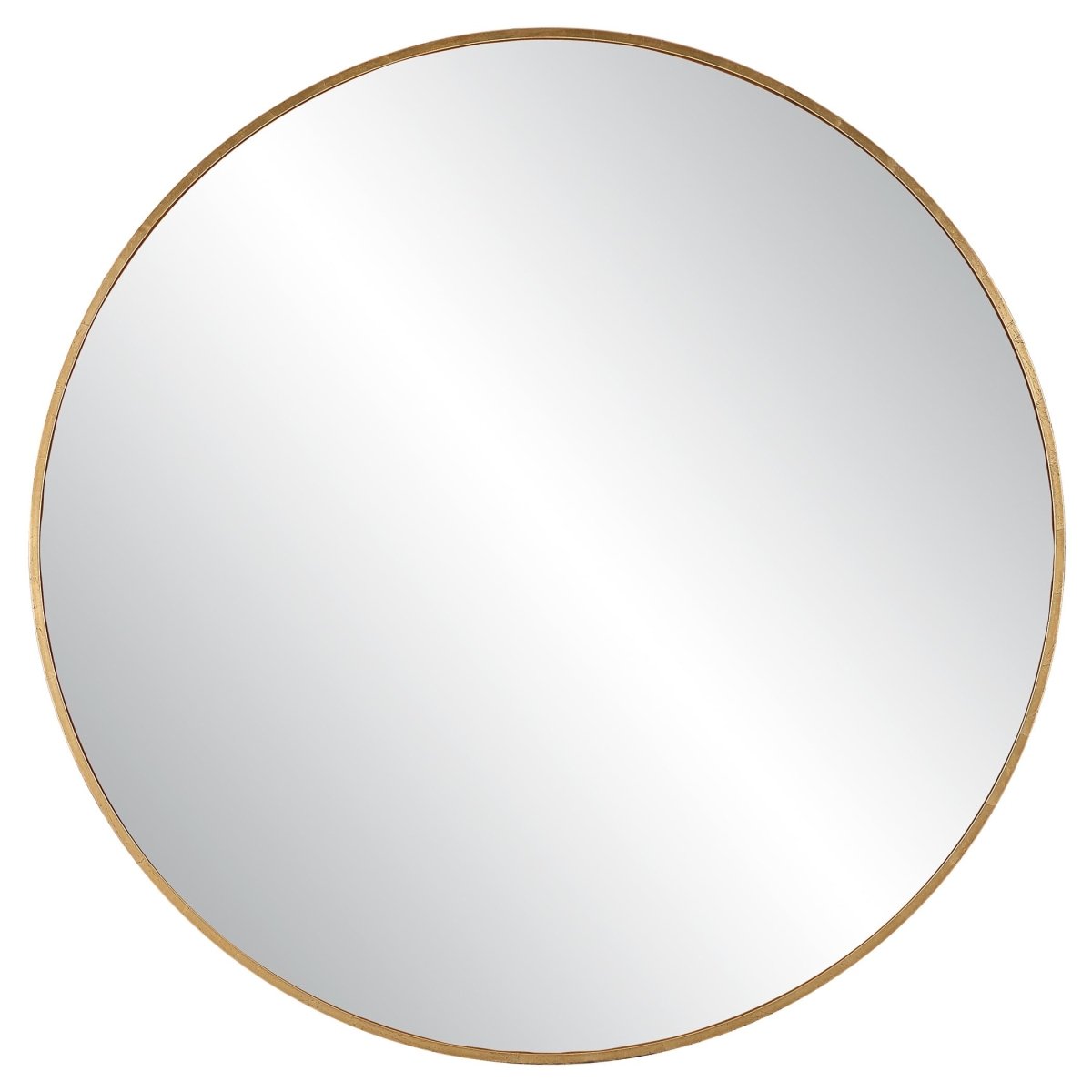 Junius Large Gold Round Mirror - Uttermost - Round Mirrors by Modest Hut