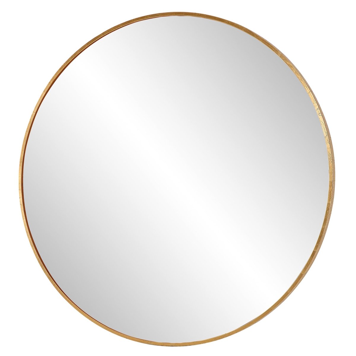 Junius Large Gold Round Mirror - Uttermost - Round Mirrors by Modest Hut