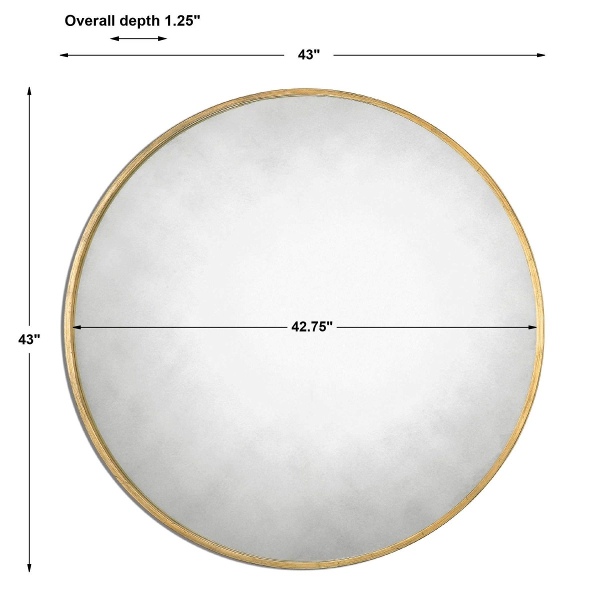 Junius Round Gold Mirror - Uttermost - Round Mirrors by Modest Hut
