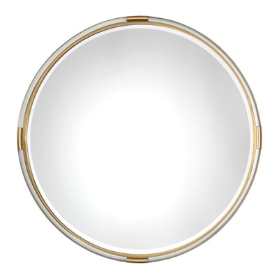 Mackai Round Gold Mirror - Uttermost - Round Mirrors by Modest Hut
