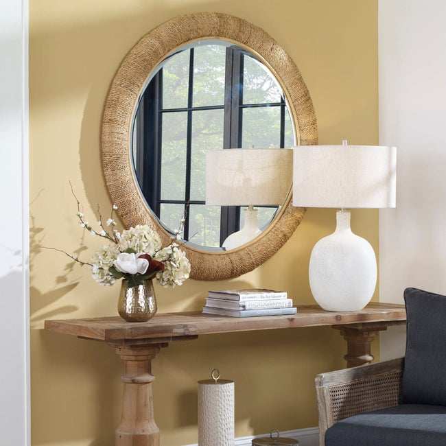 Mariner Natural Round Mirror - Uttermost - Round Mirrors by Modest Hut