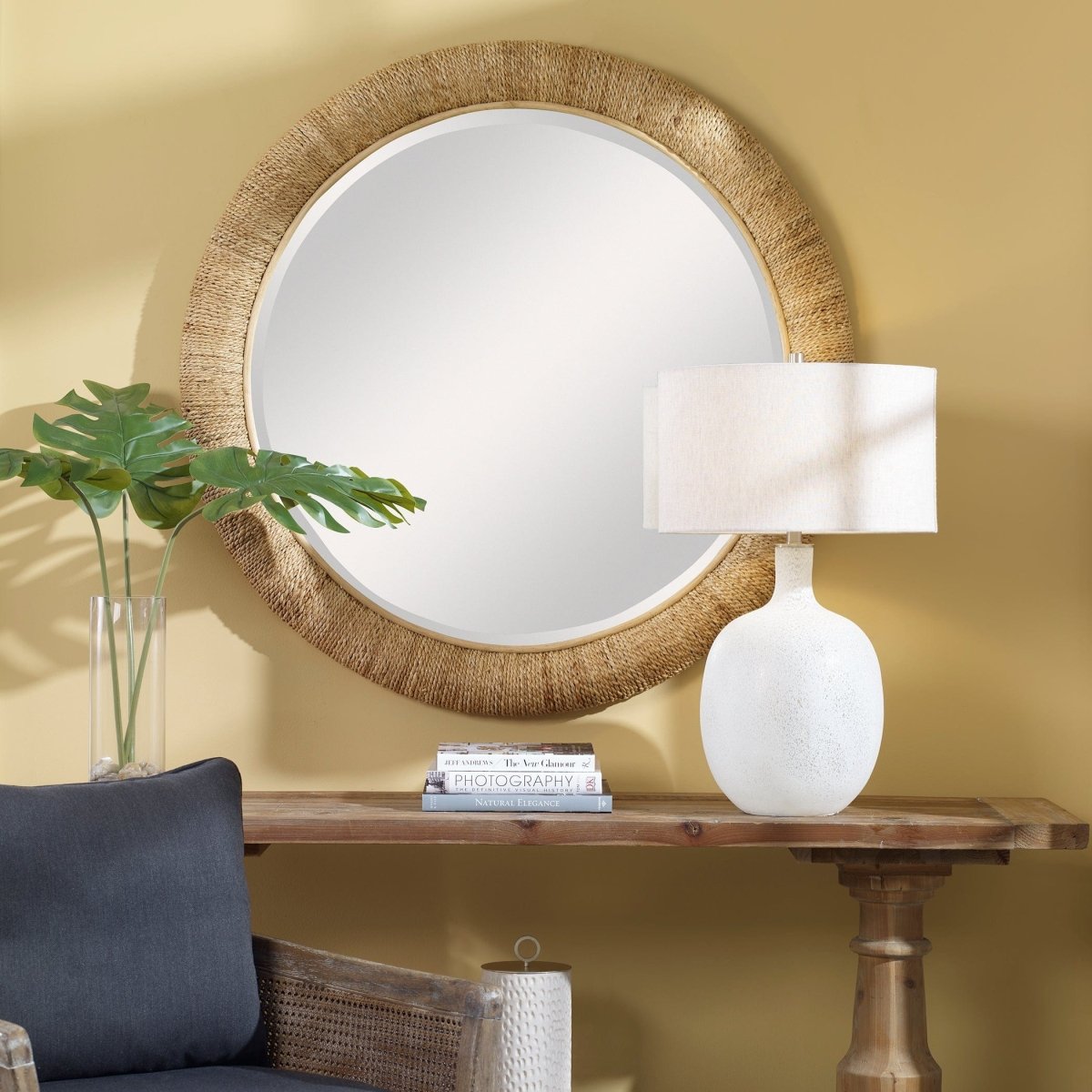 Mariner Natural Round Mirror - Uttermost - Round Mirrors by Modest Hut