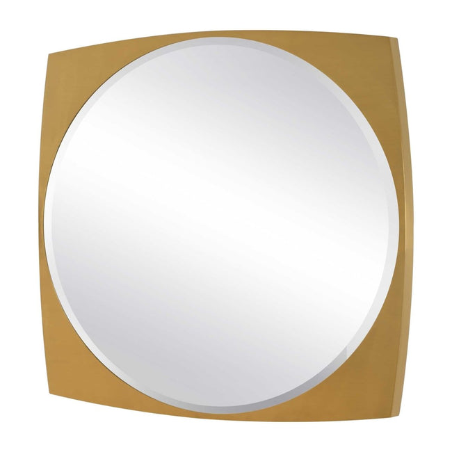 Neilia Round Brass Mirror - Uttermost - Round Mirrors by Modest Hut
