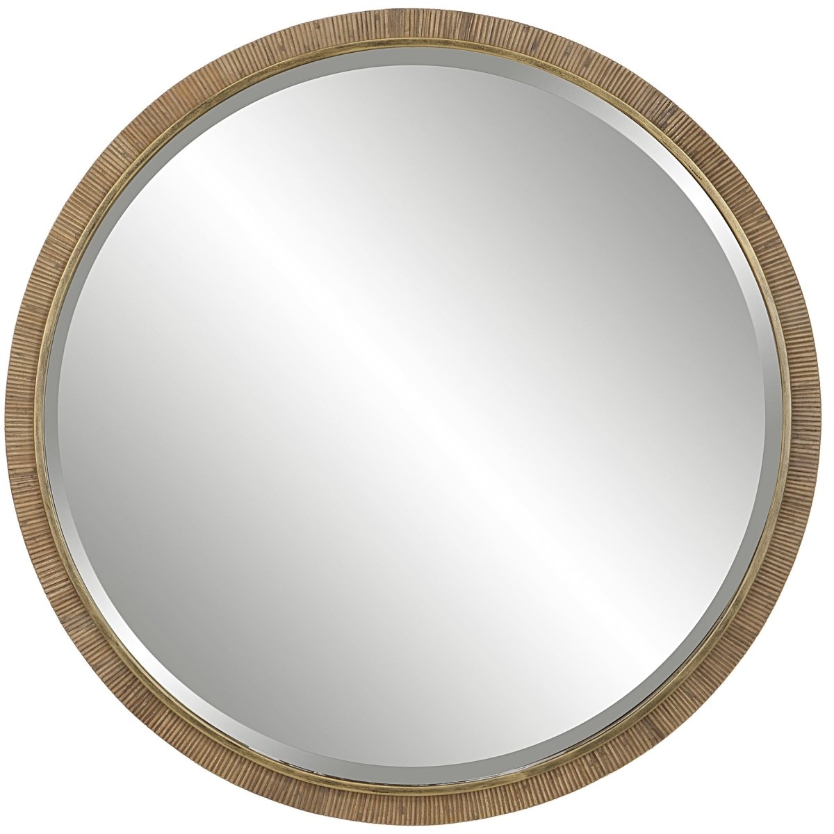 Paradise Round Rattan Mirror - Uttermost - Round Mirrors by Modest Hut