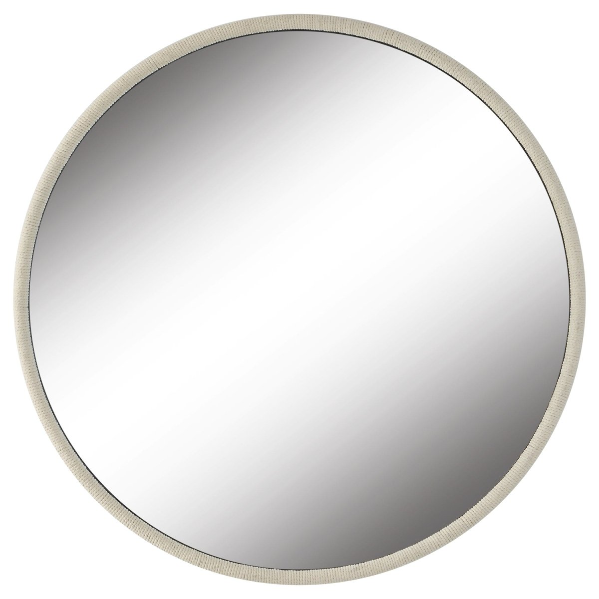 Ranchero White Round Mirror - Uttermost - Round Mirrors by Modest Hut