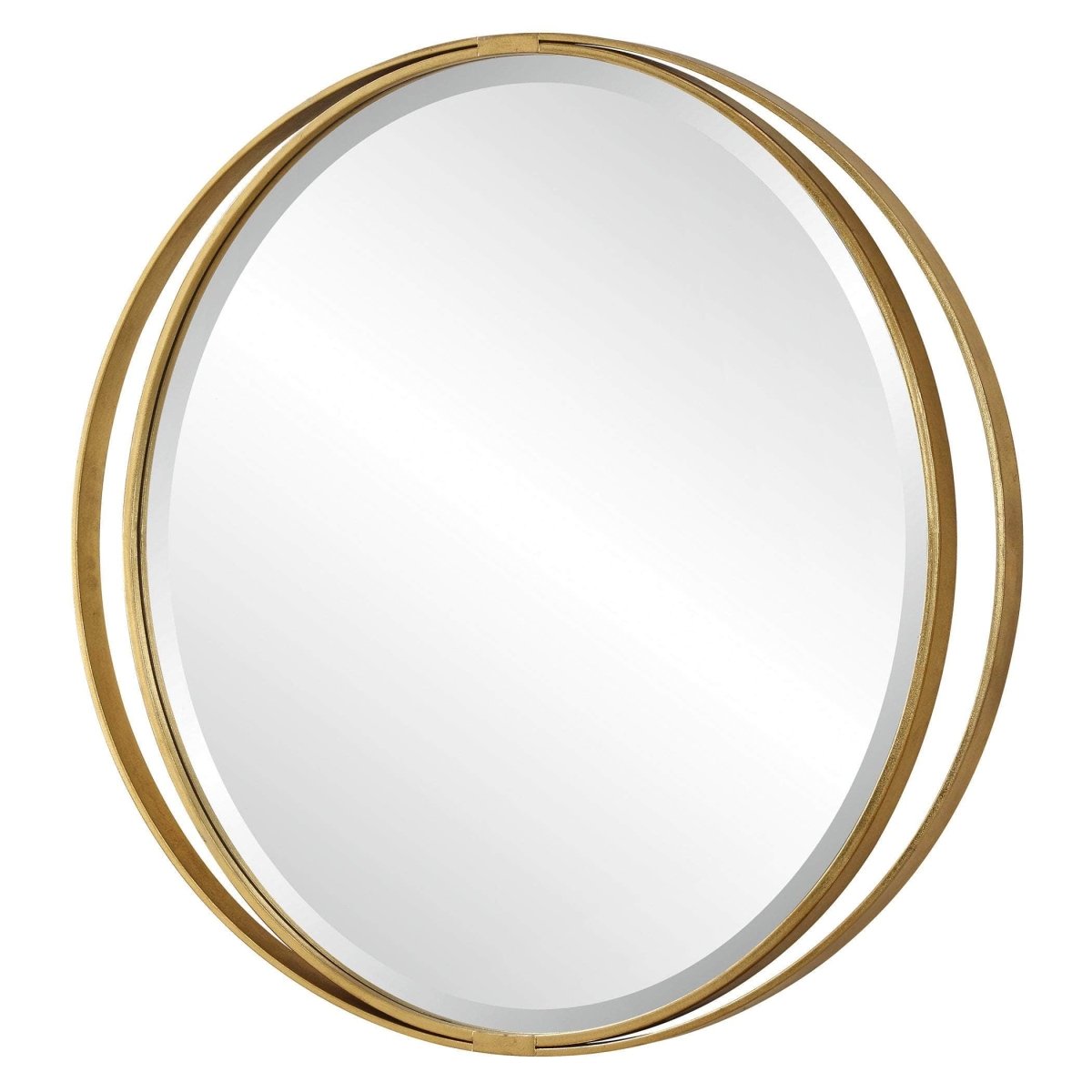 Rhodes Gold Round Mirror - Uttermost - Round Mirrors by Modest Hut