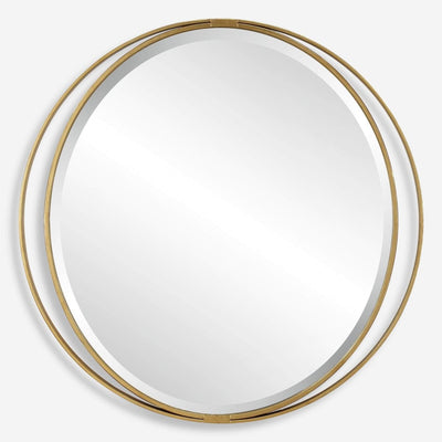 Rhodes Gold Round Mirror - Uttermost - Round Mirrors by Modest Hut