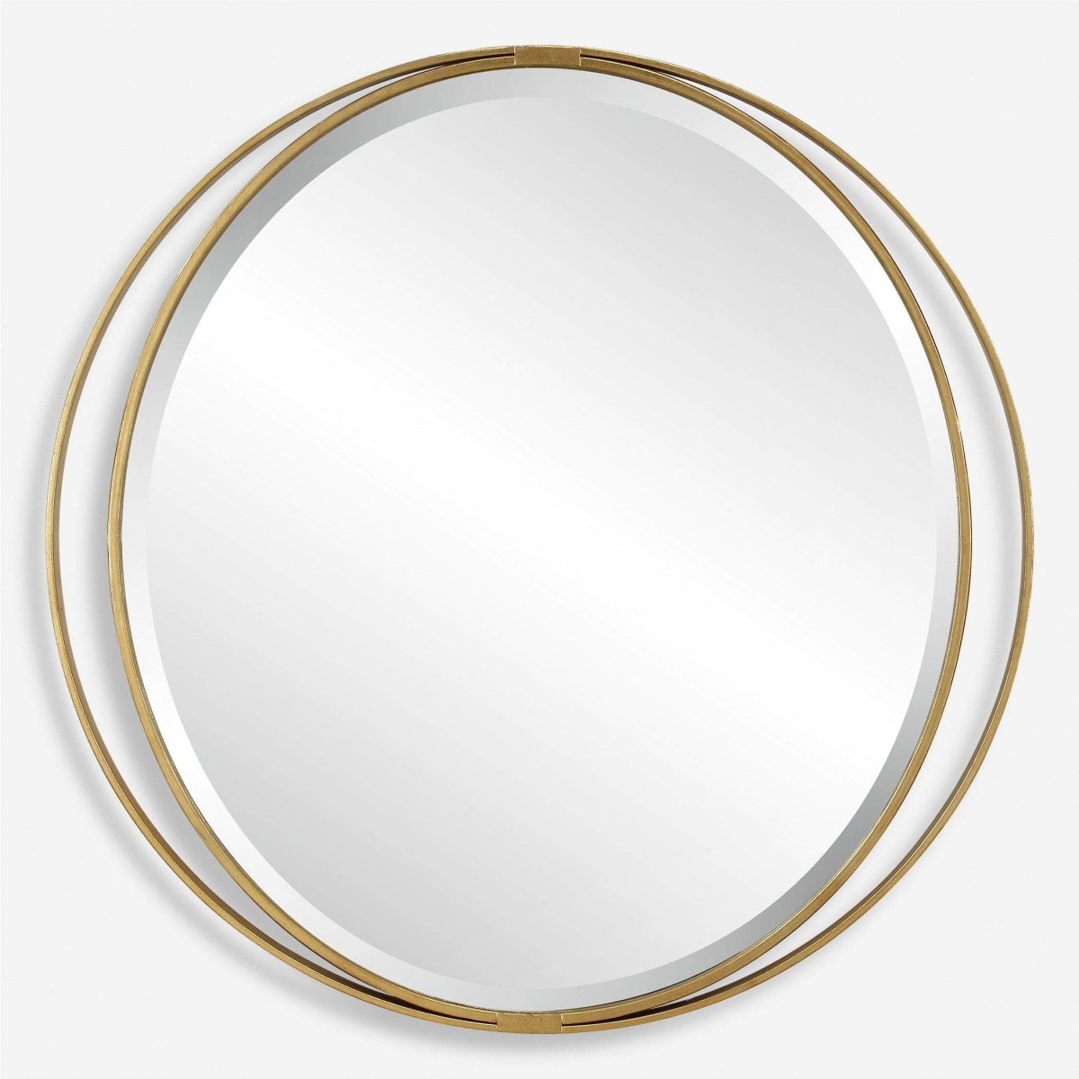 Rhodes Gold Round Mirror - Uttermost - Round Mirrors by Modest Hut