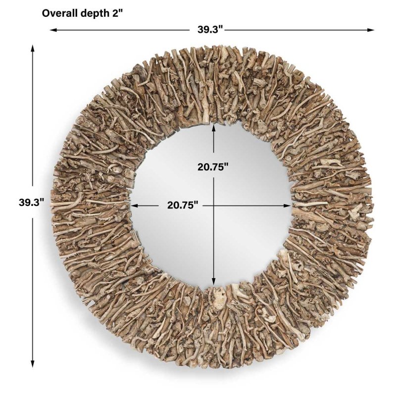 Rossetti Round Mirror by Uttermost