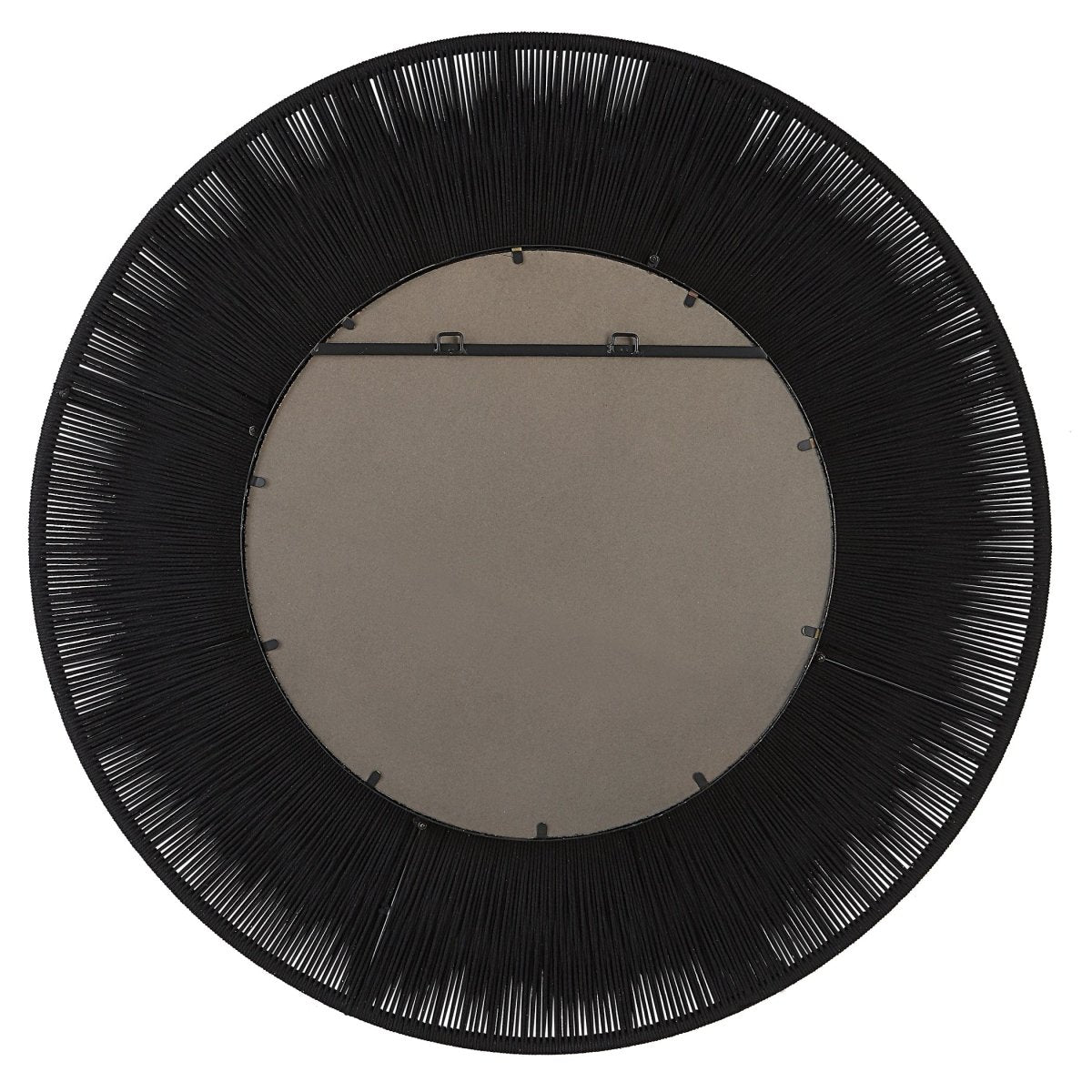 Sailor's Knot Black Round Mirror - Uttermost - Round Mirrors by Modest Hut