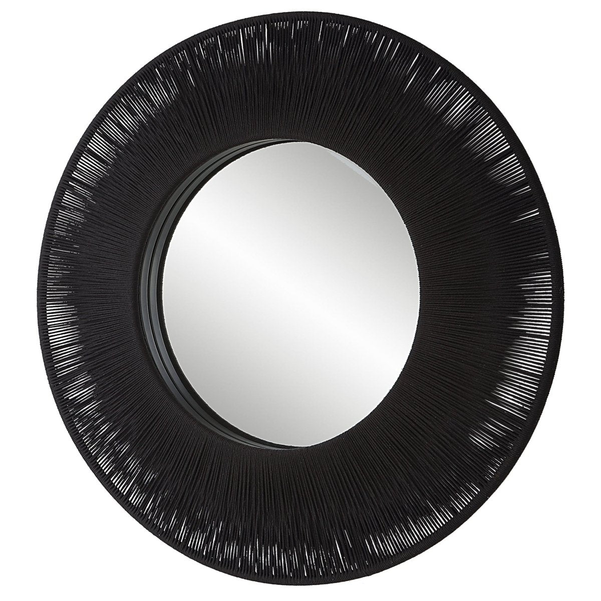 Sailor's Knot Black Round Mirror - Uttermost - Round Mirrors by Modest Hut