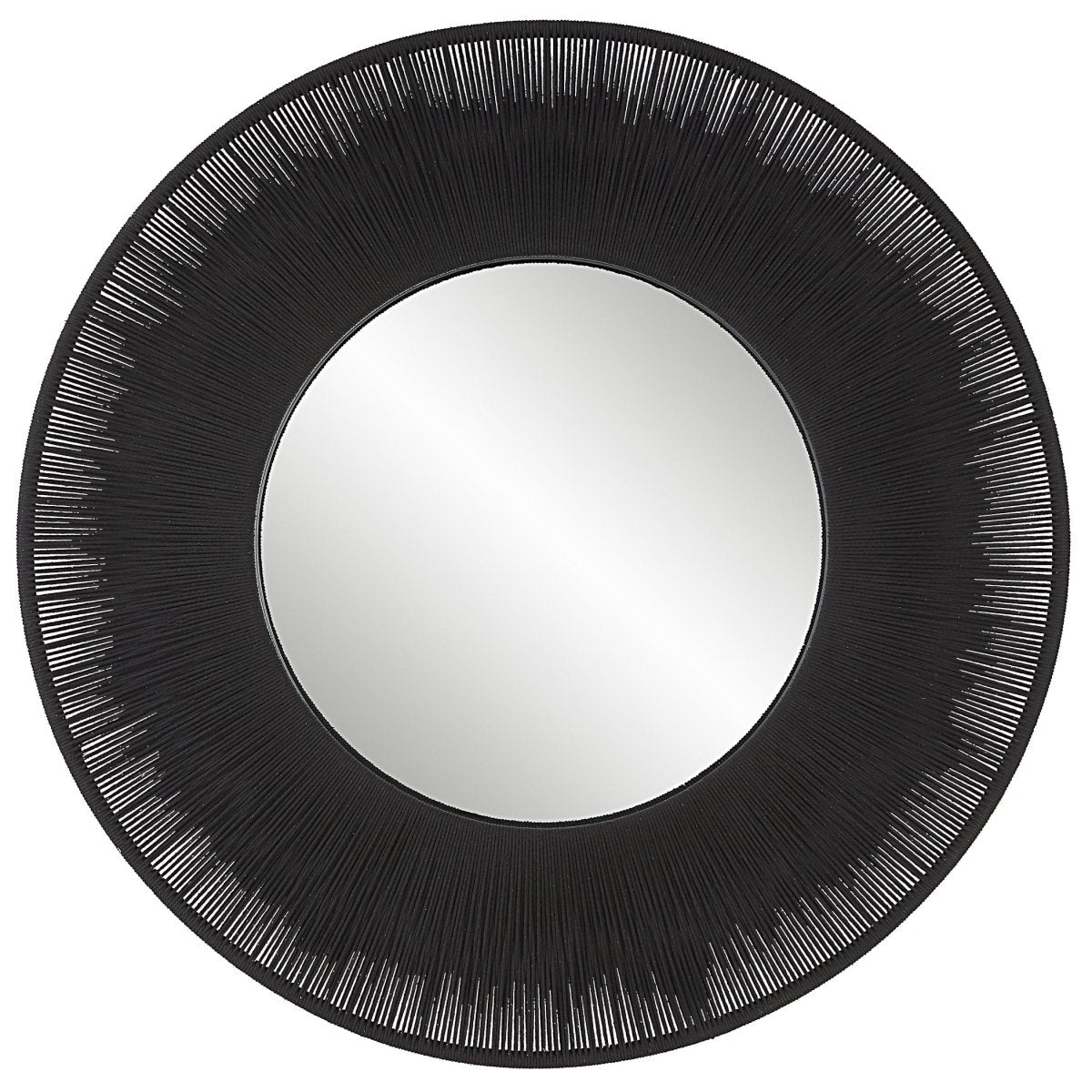 Sailor's Knot Black Round Mirror - Uttermost - Round Mirrors by Modest Hut