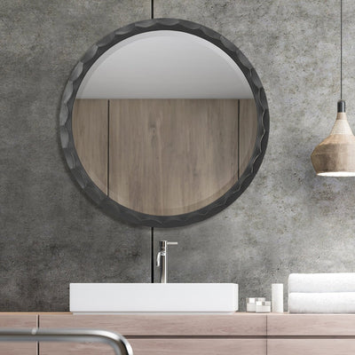Scalloped Edge Round Mirror - Uttermost - Round Mirrors by Modest Hut