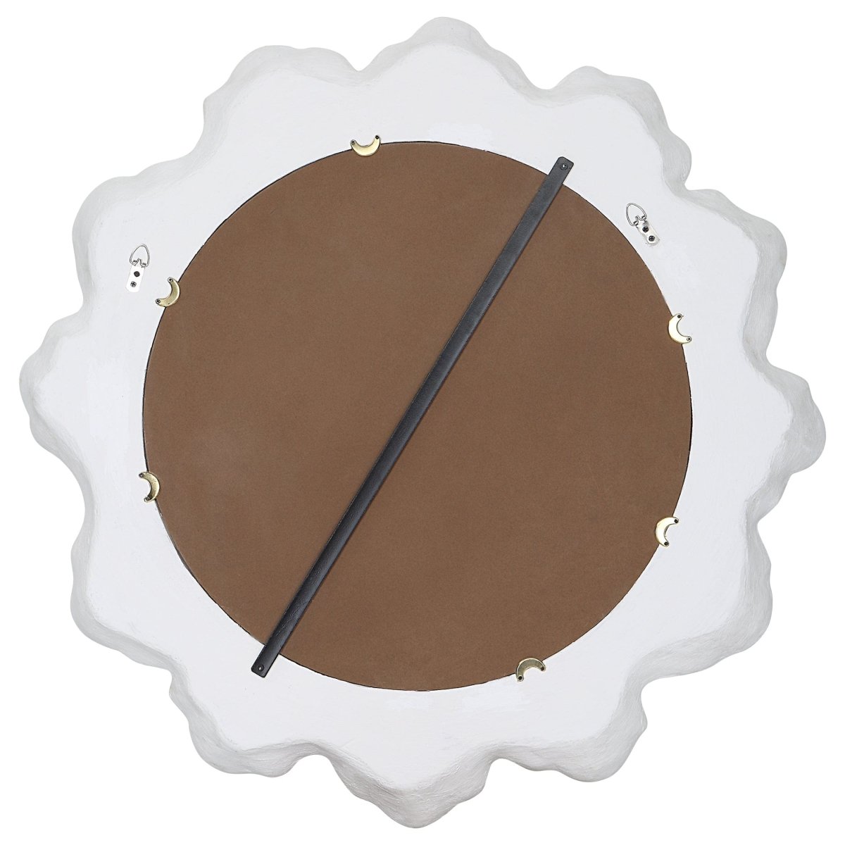 Sea Coral White Round Mirror - Uttermost - Round Mirrors by Modest Hut