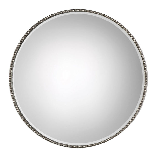 Stefania Beaded Round Mirror - Uttermost - Round Mirrors by Modest Hut