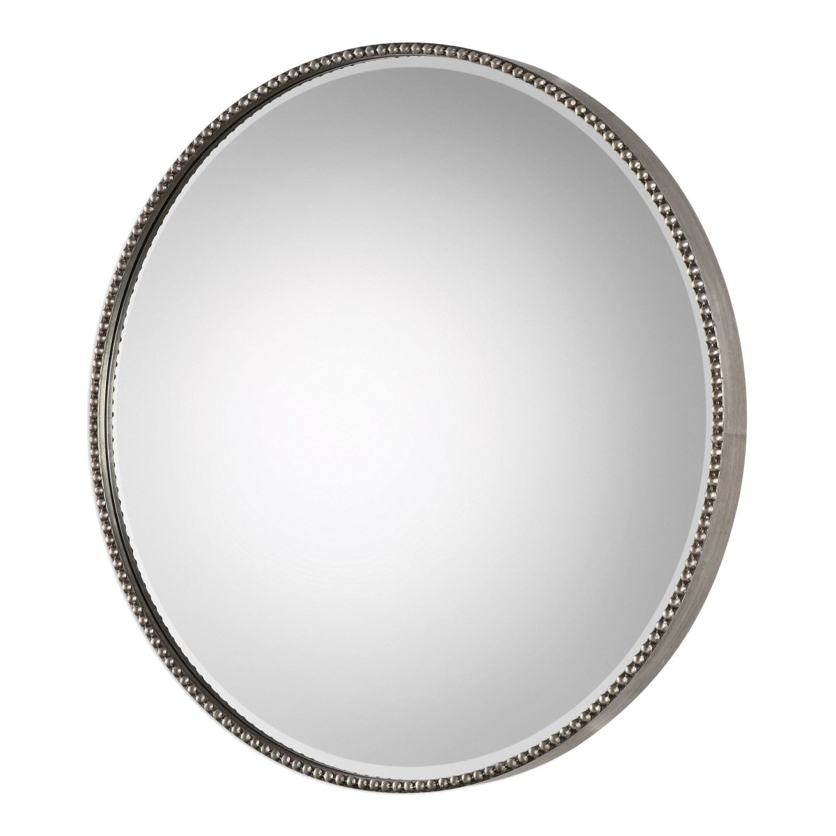 Stefania Beaded Round Mirror - Uttermost - Round Mirrors by Modest Hut