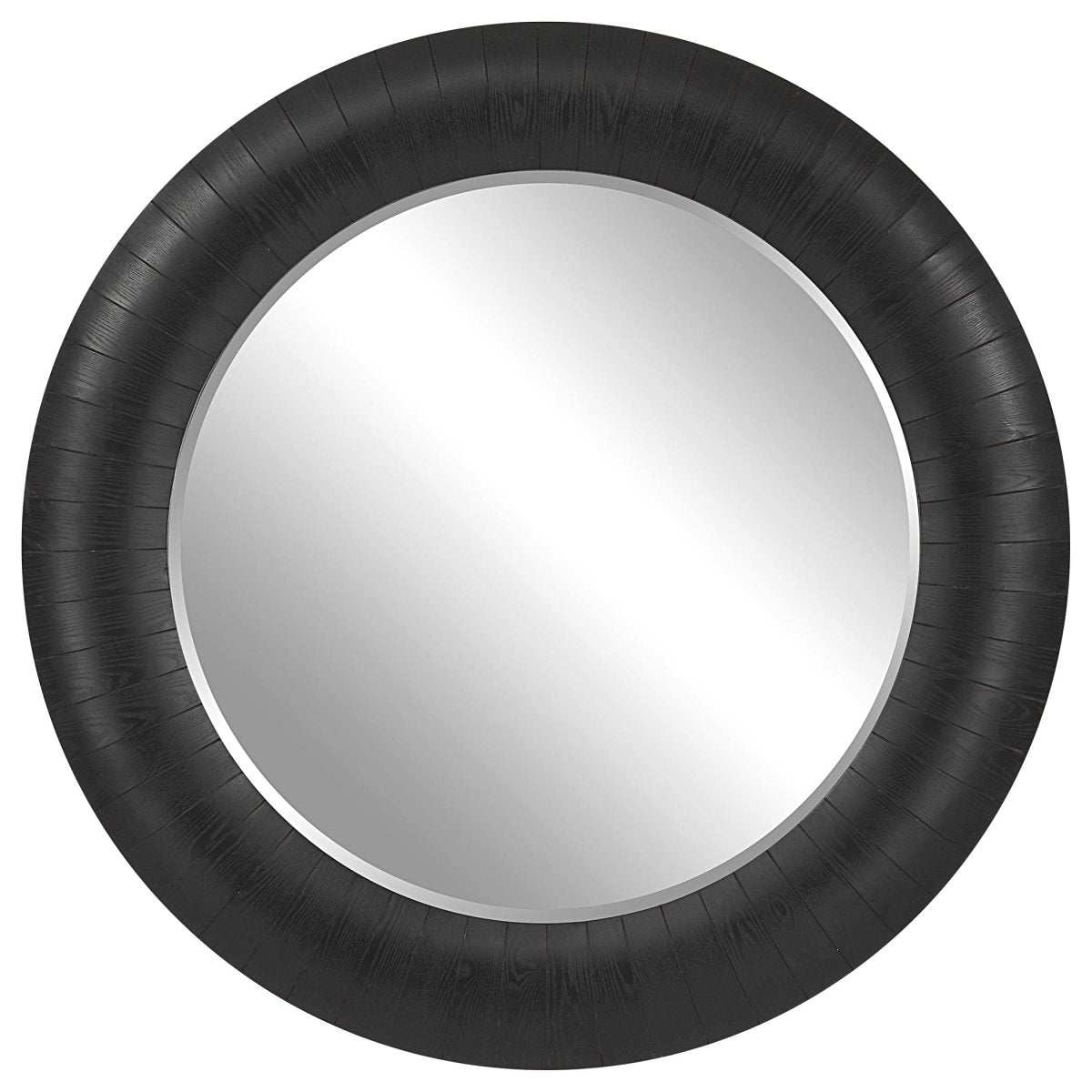 Stockade Dark Round Mirror - Uttermost - Round Mirrors by Modest Hut