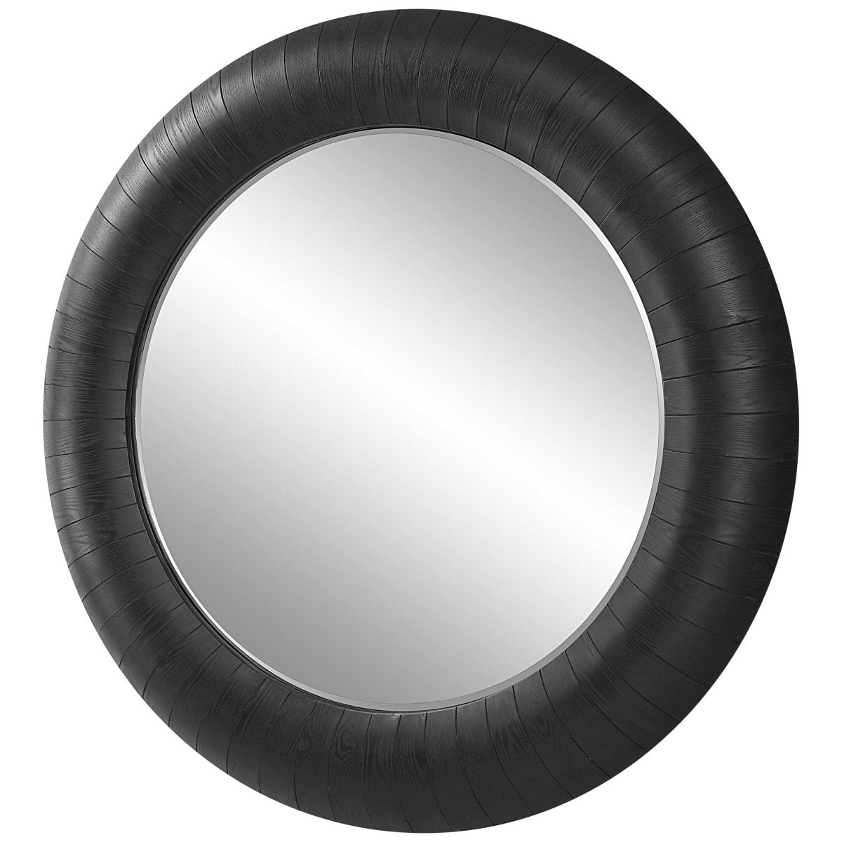 Stockade Dark Round Mirror - Uttermost - Round Mirrors by Modest Hut