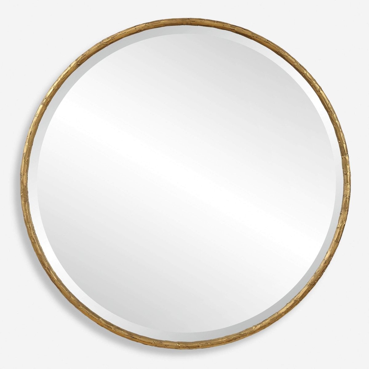 Sutton Aged Gold Round Mirror - Uttermost - Round Mirrors by Modest Hut