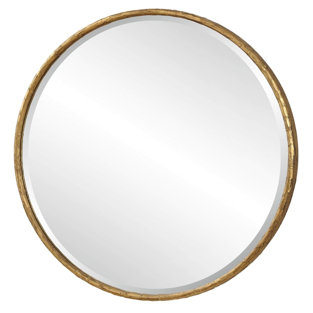 Sutton Aged Gold Round Mirror - Uttermost - Round Mirrors by Modest Hut