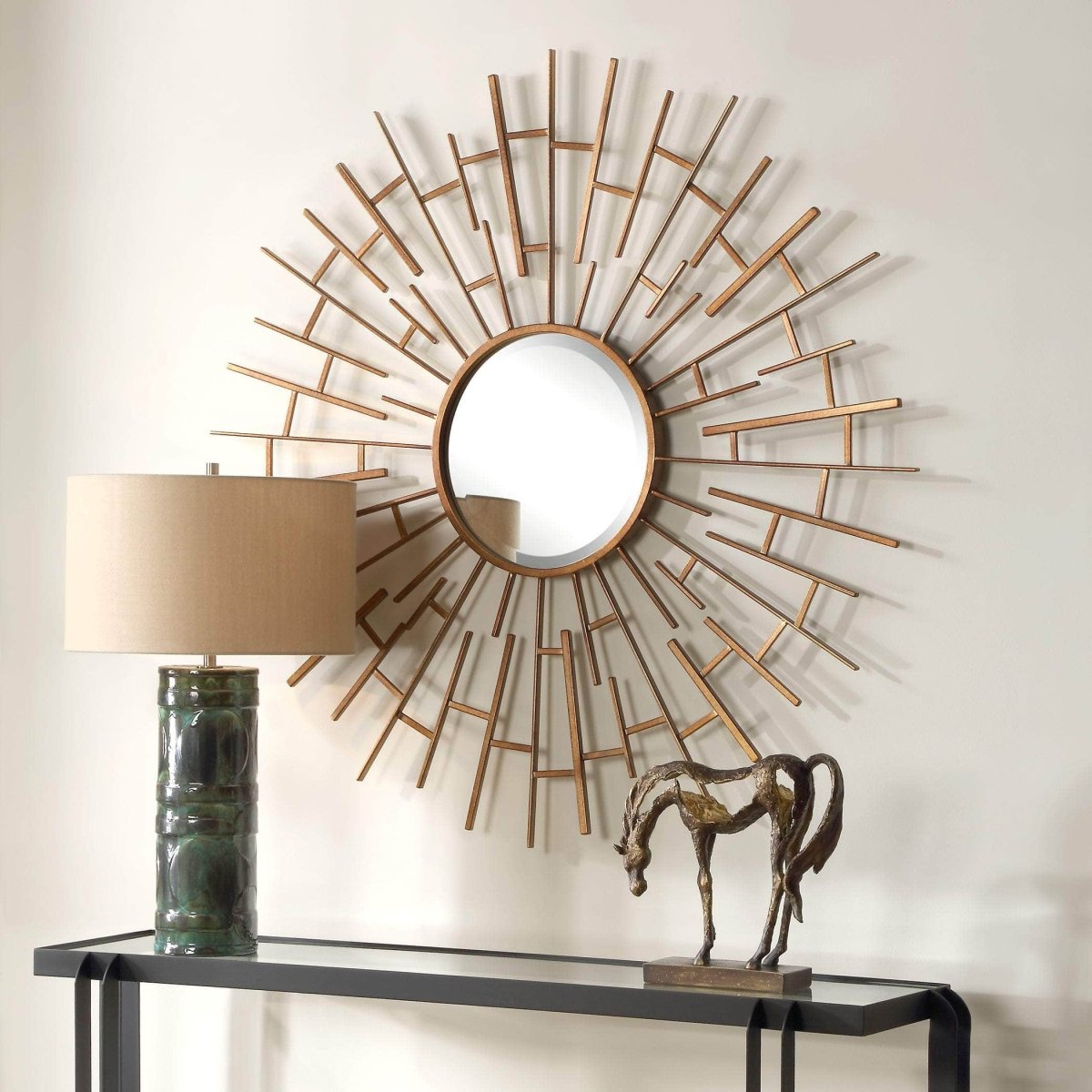 Tangled Bronze Round Mirror - Uttermost - Round Mirrors by Modest Hut