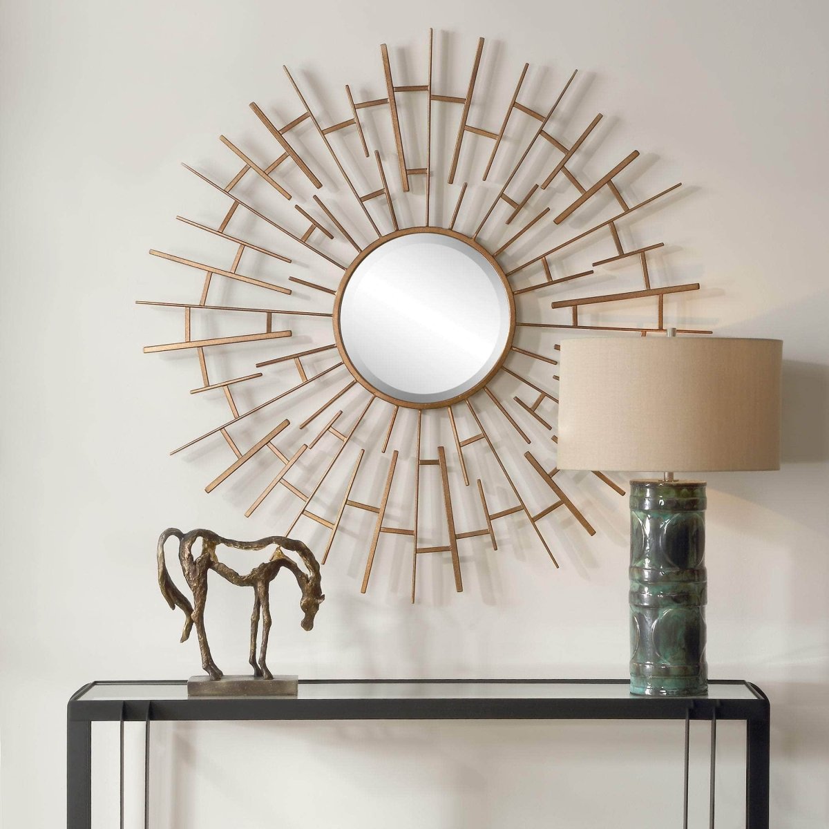 Tangled Bronze Round Mirror - Uttermost - Round Mirrors by Modest Hut