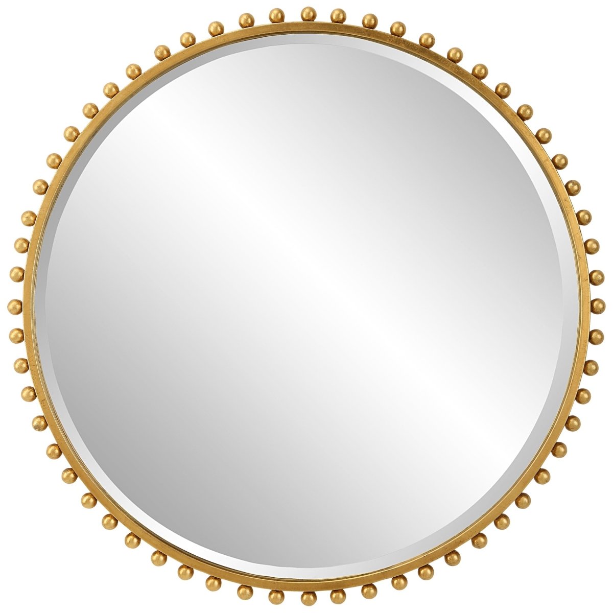 Taza Gold Round Mirror - Uttermost - Round Mirrors by Modest Hut