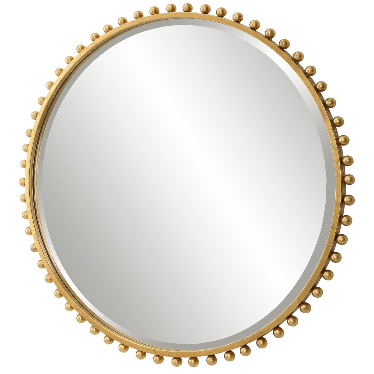 Taza Gold Round Mirror - Uttermost - Round Mirrors by Modest Hut