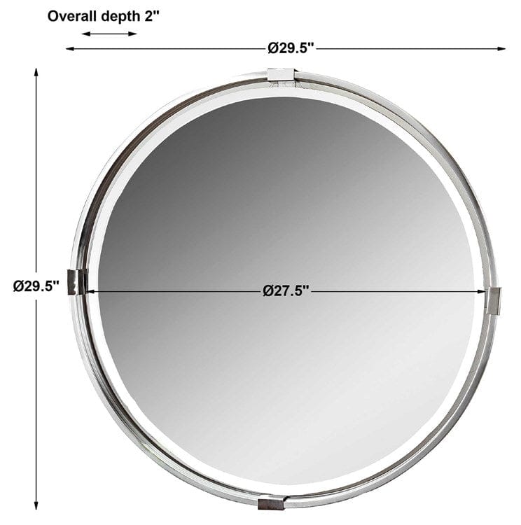 Tazlina Round Mirror - Uttermost - Round Mirrors by Modest Hut