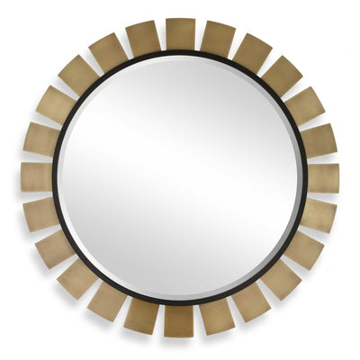 Toluca Round Brass Mirror - Uttermost - Round Mirrors by Modest Hut