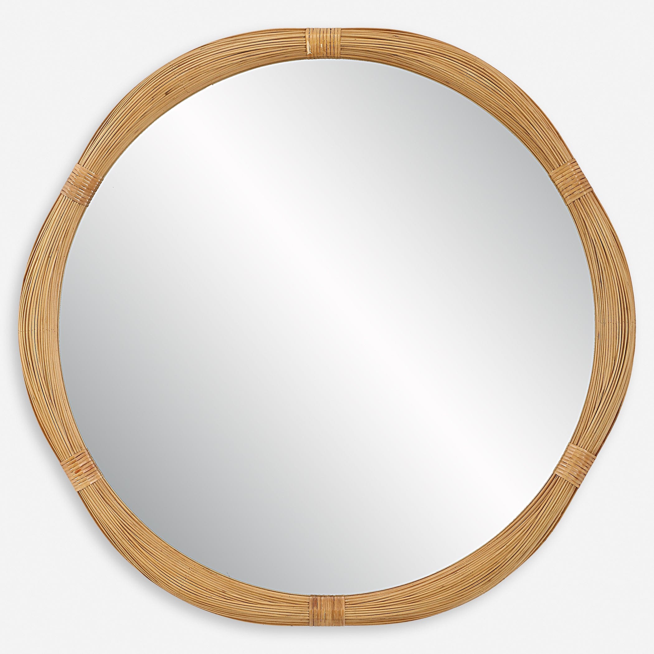 Salina Round Bamboo Mirror Uttermost