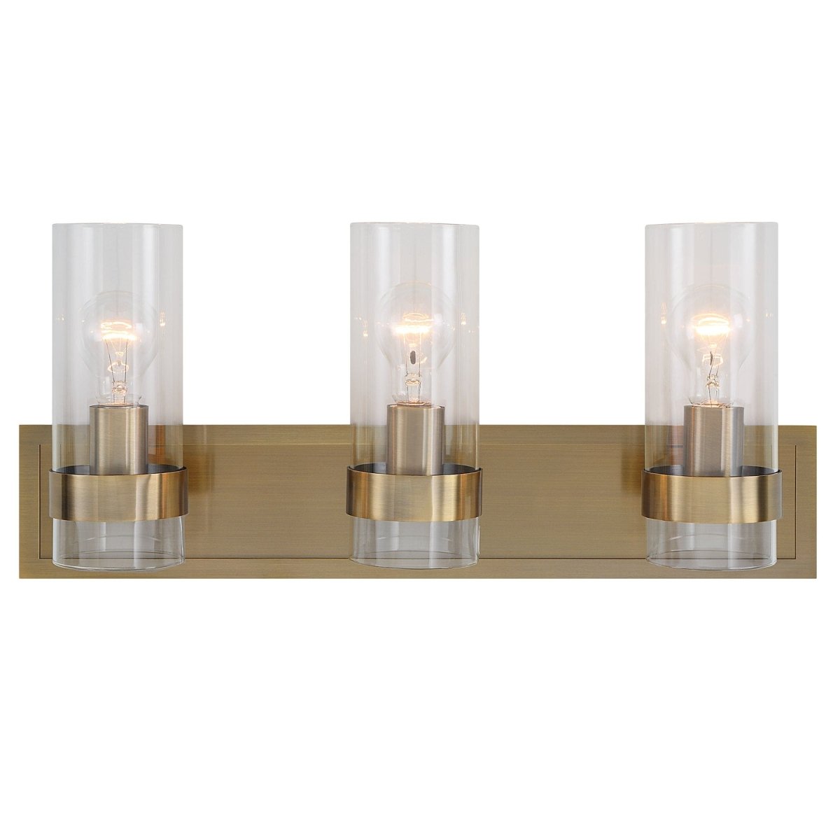 Cardiff Antique Brass 3 Light Vanity - Uttermost - Sconces by Modest Hut