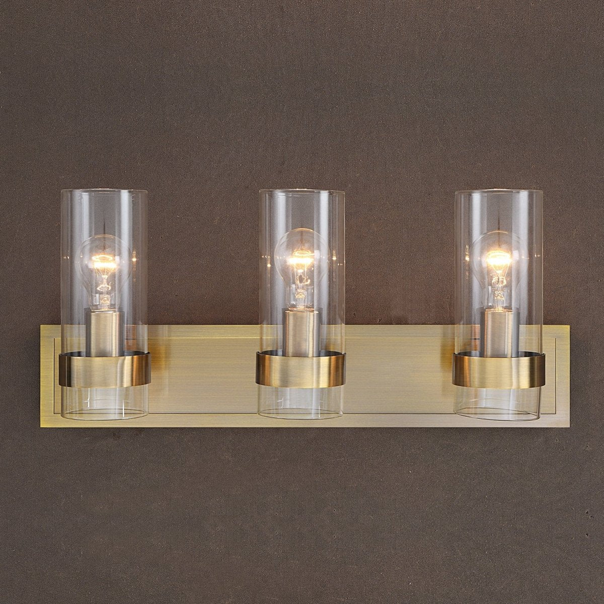 Cardiff Antique Brass 3 Light Vanity - Uttermost - Sconces by Modest Hut