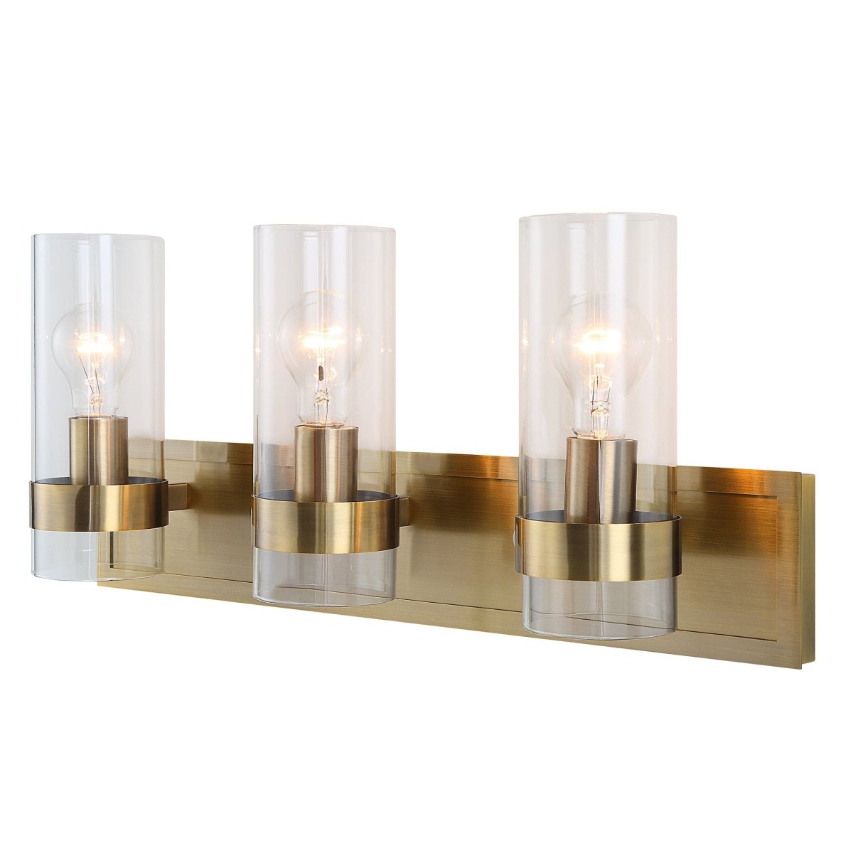 Cardiff Antique Brass 3 Light Vanity - Uttermost - Sconces by Modest Hut