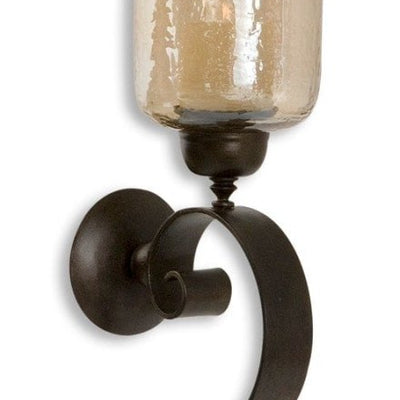 Joselyn Bronze Candle Wall Sconce - Uttermost - Sconces by Modest Hut