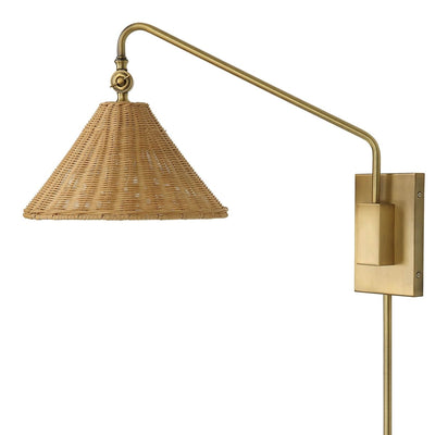Phuvinh 1 Light Rattan Shade Sconce - Uttermost - Sconces by Modest Hut