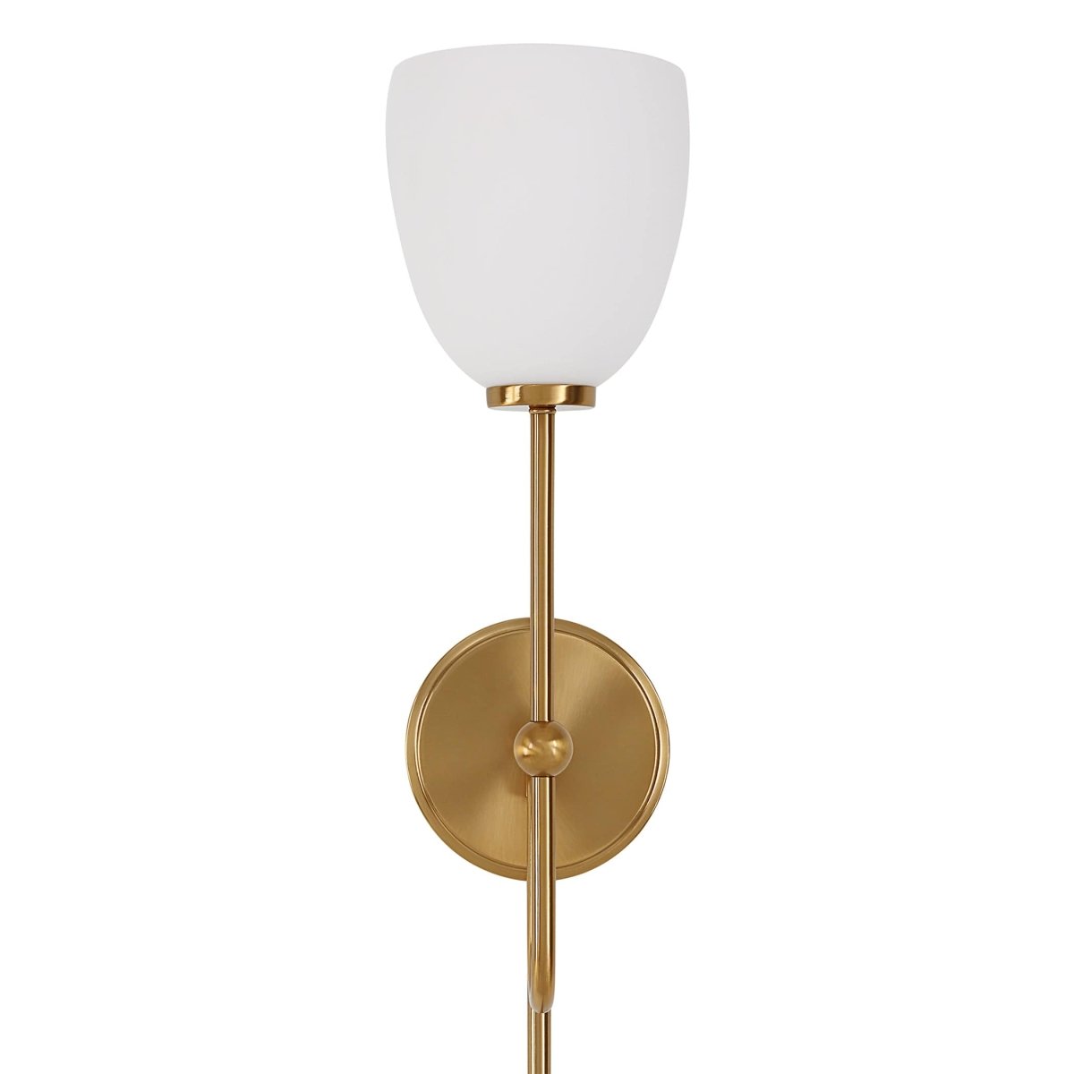 Trophy 1 Light Brass Sconce - Uttermost - Sconces by Modest Hut