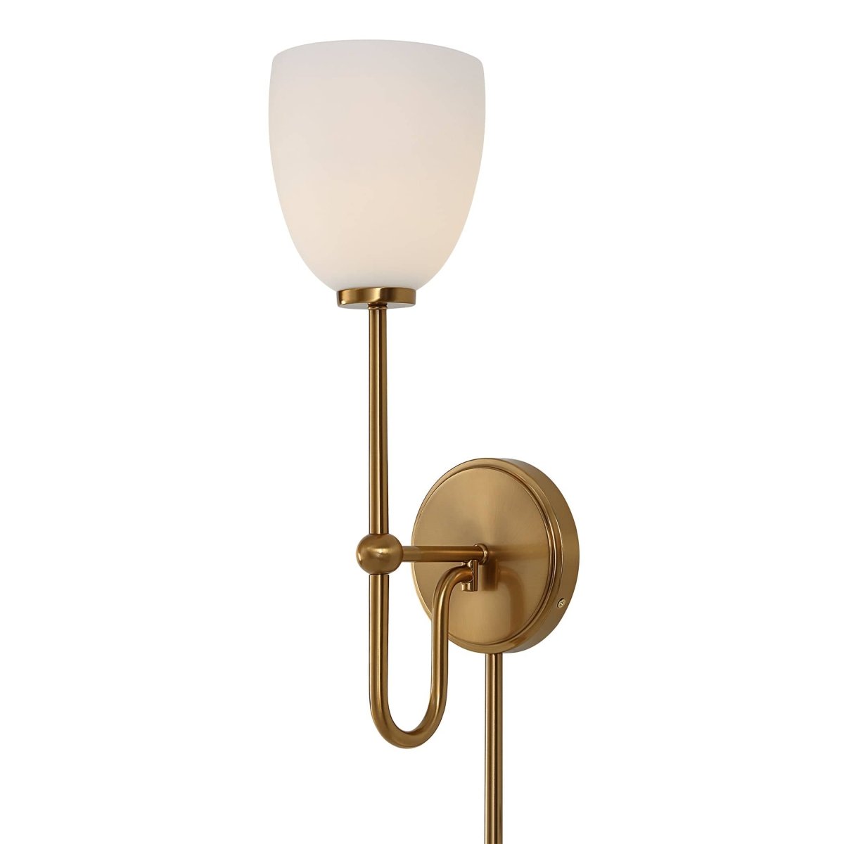 Trophy 1 Light Brass Sconce - Uttermost - Sconces by Modest Hut