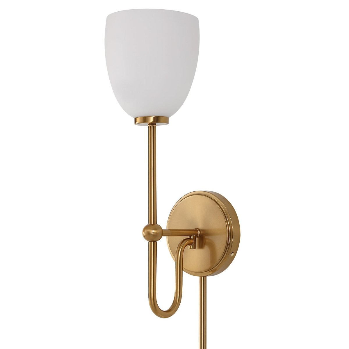 Trophy 1 Light Brass Sconce - Uttermost - Sconces by Modest Hut