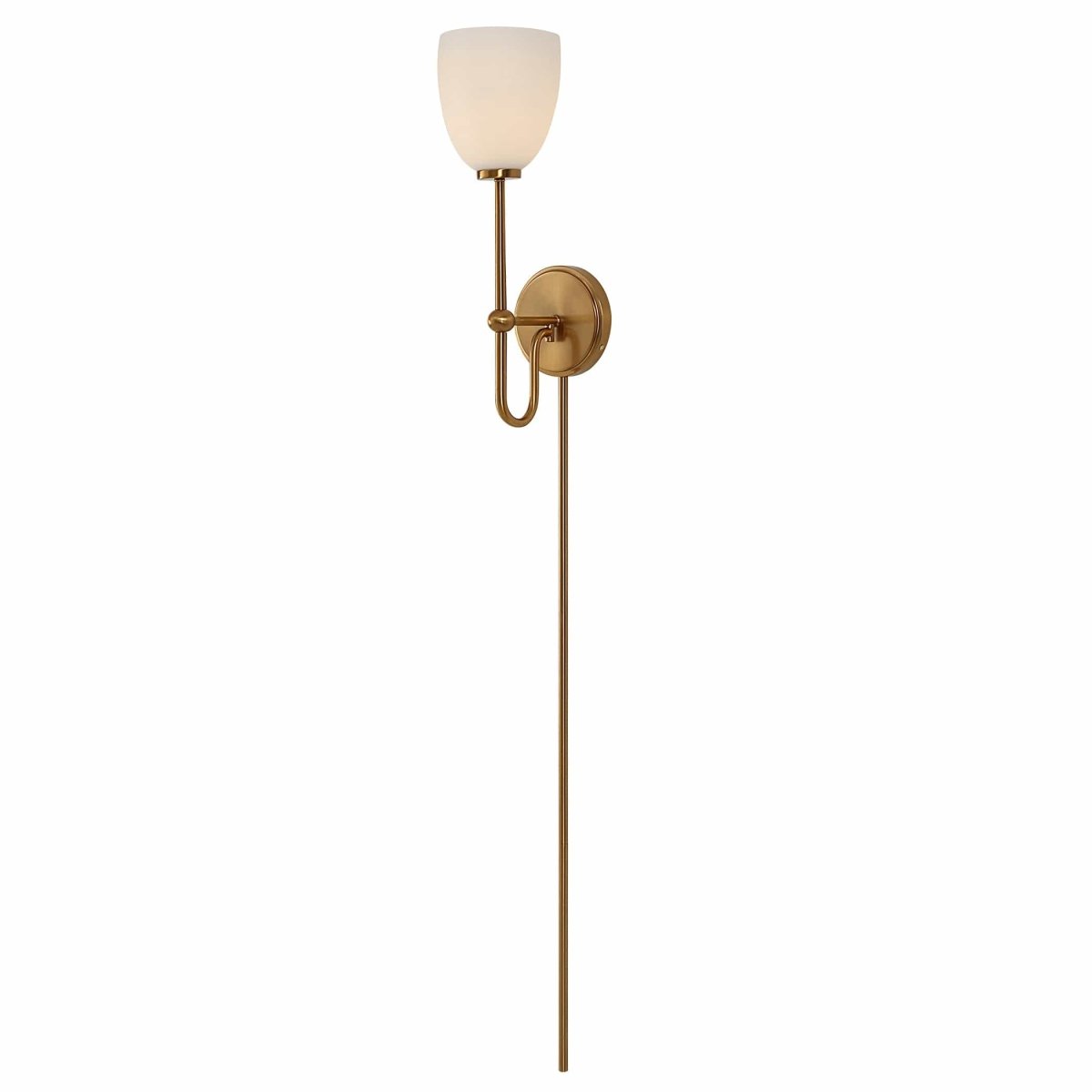 Trophy 1 Light Brass Sconce - Uttermost - Sconces by Modest Hut